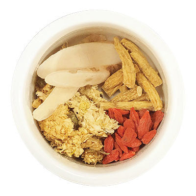 Chinese Herbal Teas | Baby Chrysanthemum & Ginseng "Energy Booster" Herbal Tea | rootandspring.com
